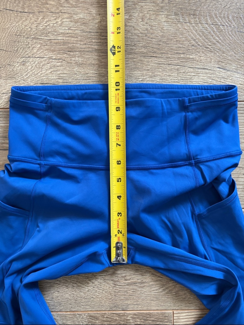Lululemon Fast and Free Crop 18” Leggings Size 6 Galactic Cobalt Blue - Picture 5 of 6